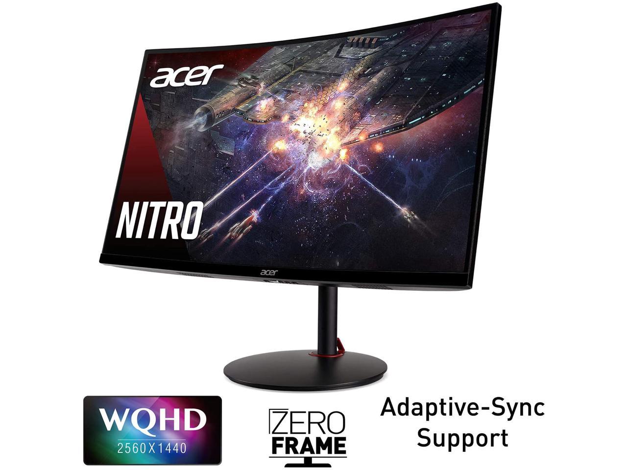 Acer Nitro Xz U Pbmiiphx R Curved Wqhd X Va Zero Frame Gaming Monitor With