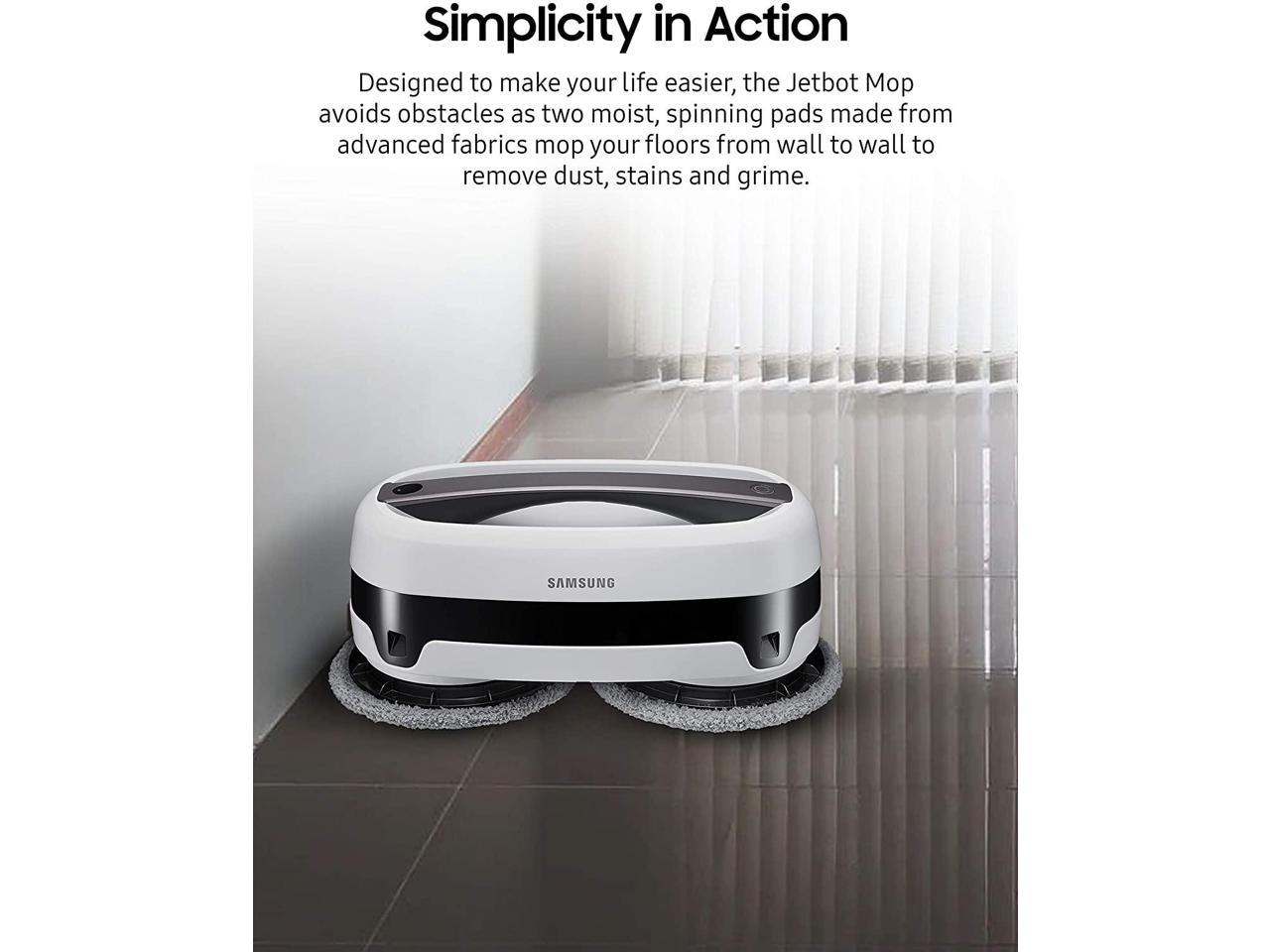 VR20T6001MW/AA NEW Samsung Jetbot Mop with Dual Spinning Technology in white 