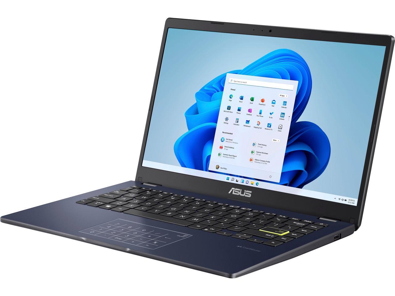 Asus 140 Laptop Intel Celeron N4500 4gb Memory 128gb Emmc Star Black E410ka Tb 6154