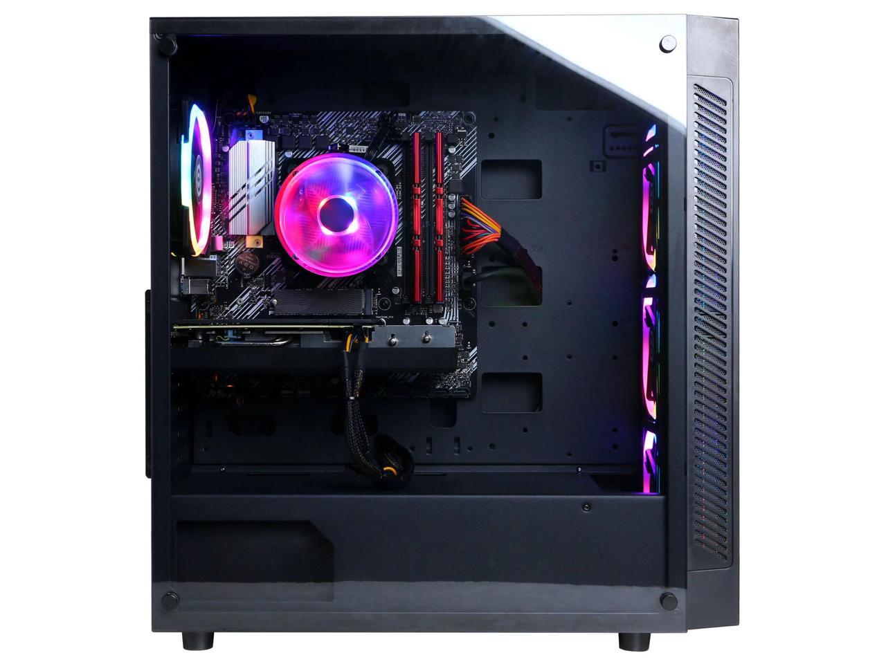 thumbnail image 2 of Skytech Nebula Ryzen 5 5500 RTX 3050 Computer Skytech Nebula Gaming PC - Ryzen 5 5500, RTX 3050 8GB, 16GB DDR4, 500GB SSD, Windows 11 16GB RAM Gaming PC 2 of 11