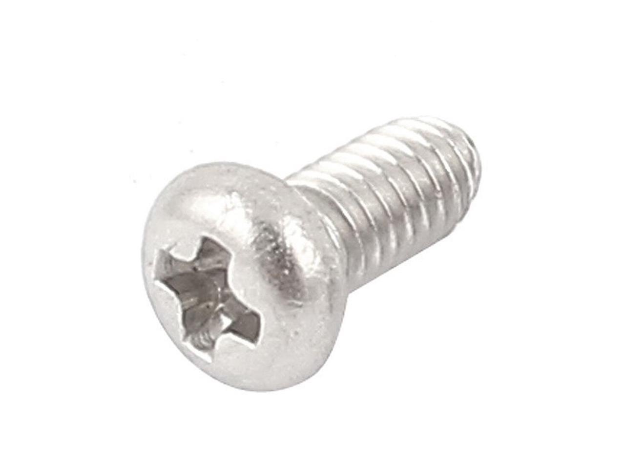 100pcs Bolt Screw Round Head Cross Recess M2*5 Diameter 2mm Length 5mm