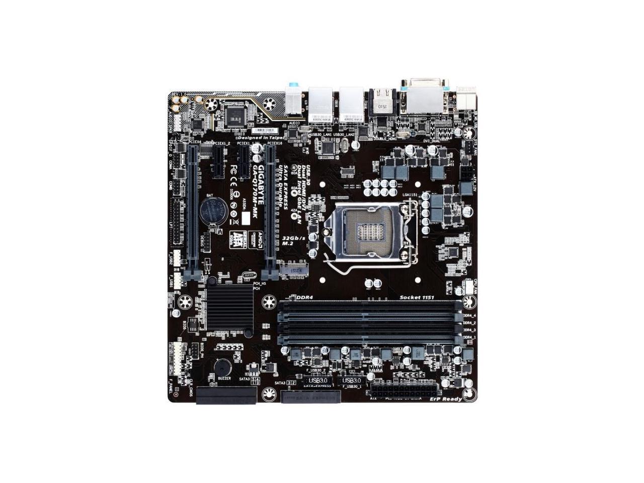 Gigabyte Ultra Durable GAQ170MMK Desktop Motherboard Intel Q170