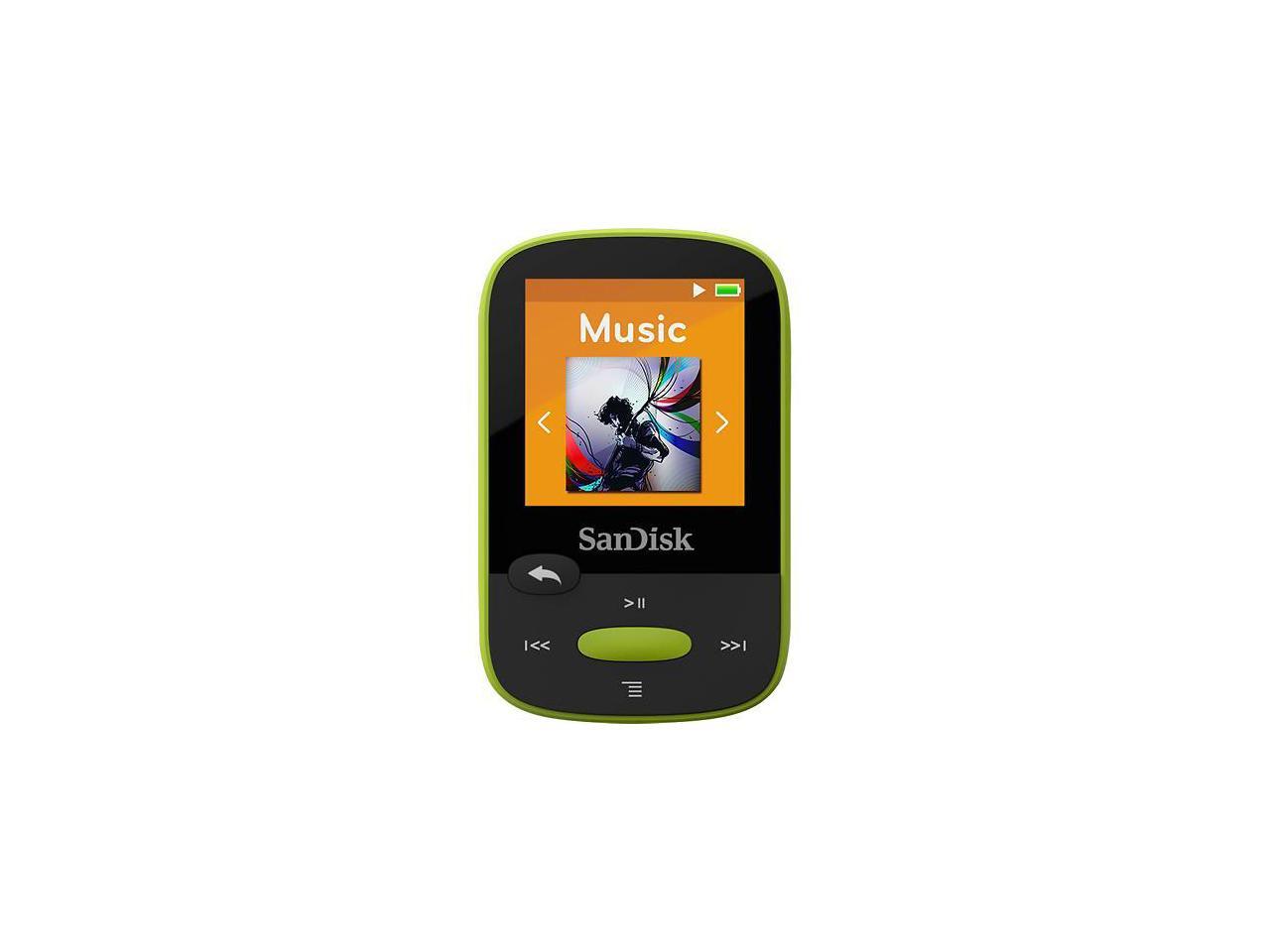 SANDISK SDMX24008GA46L 8GB 1.44" Clip Sport MP3 Player (Lime