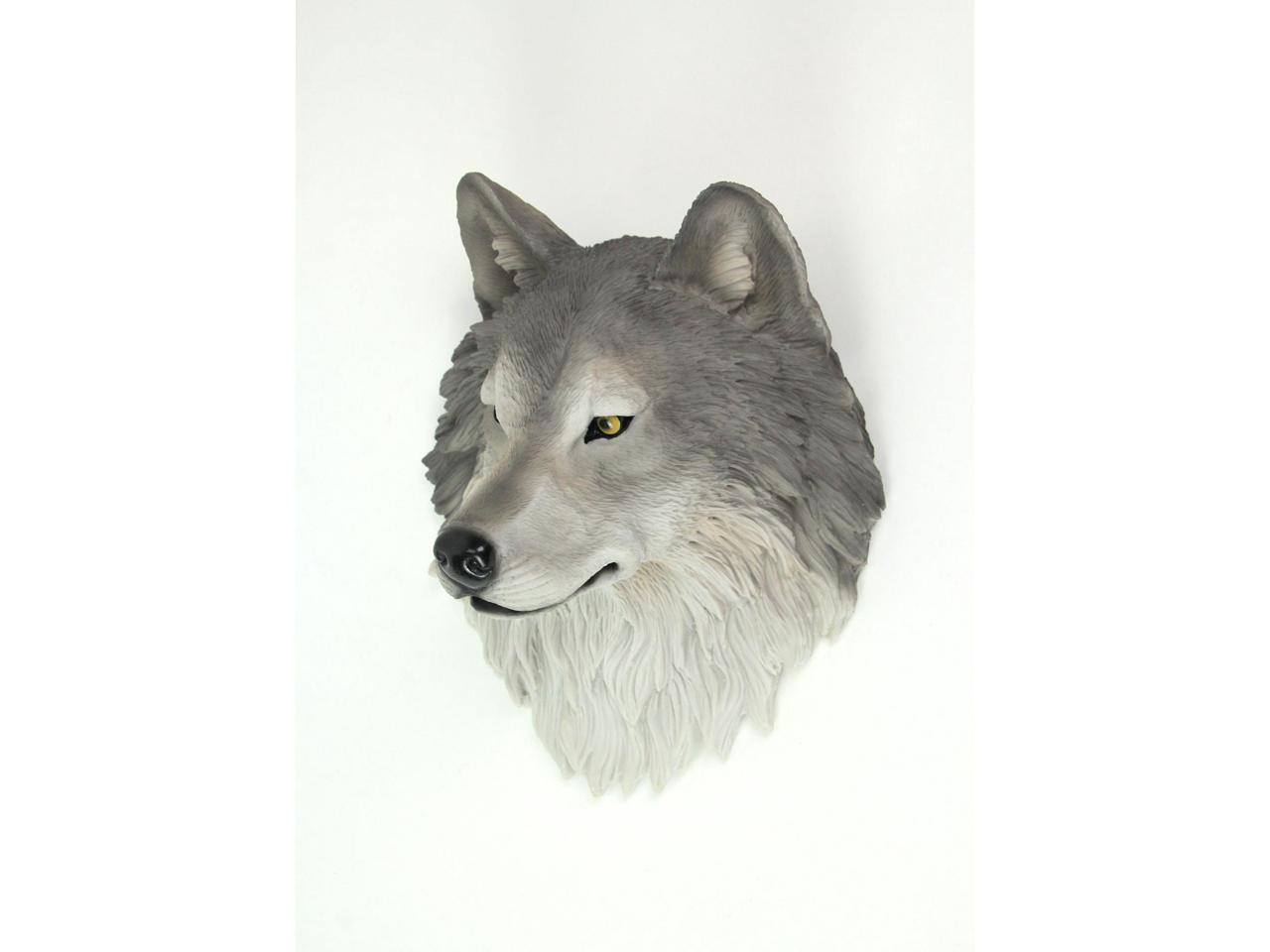 Nanook Gray Wolf Head Mount Wall Statue Bust 14.5 Inches High - Newegg.com