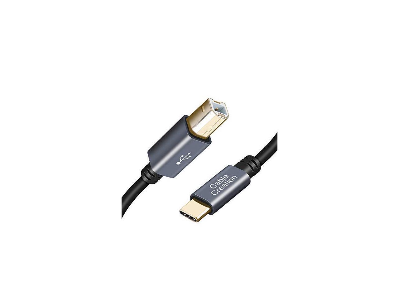 CableCreation USB B to USB C Printer Cable 6.6 FT, USB C to USB B Printer  Cable for MacBook Pro, Air, USB C MIDI Cable for Yamaha Casio Digital Piano  MIDI Controller