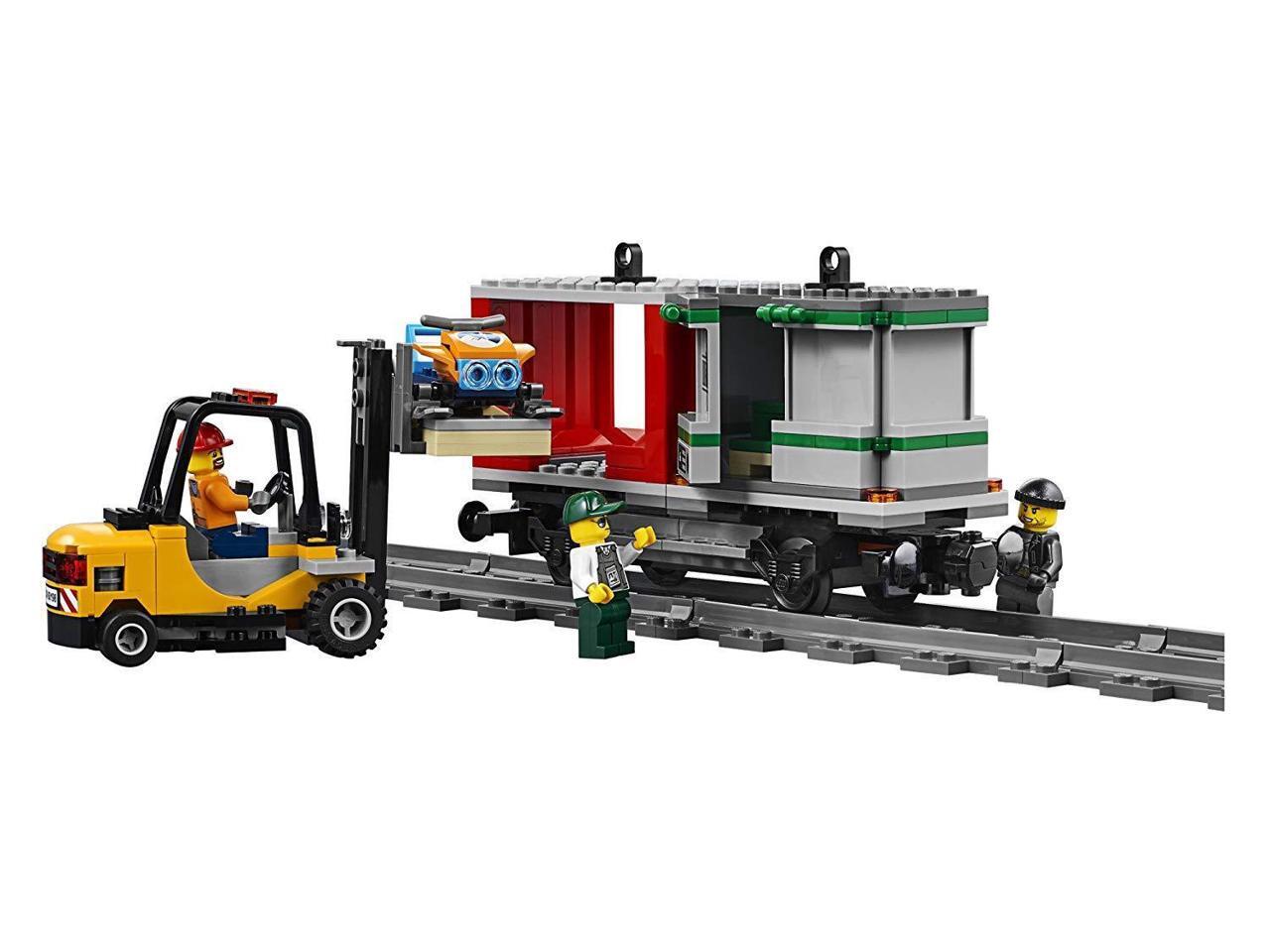 LEGO City Cargo Train 60198 Remote Control Train Building Set with Tracks for Kids, Top Present