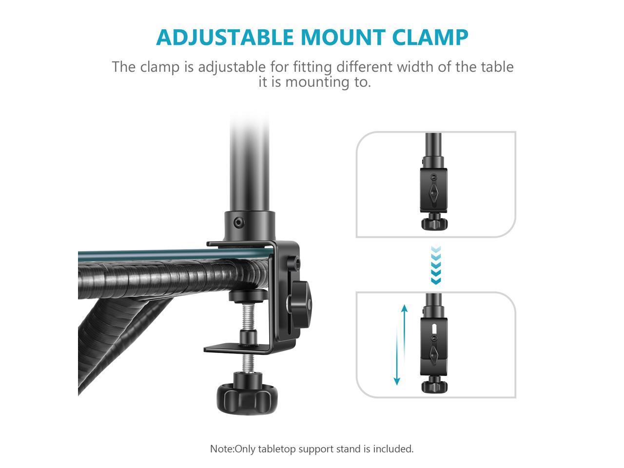 tabletop light stand clip stand