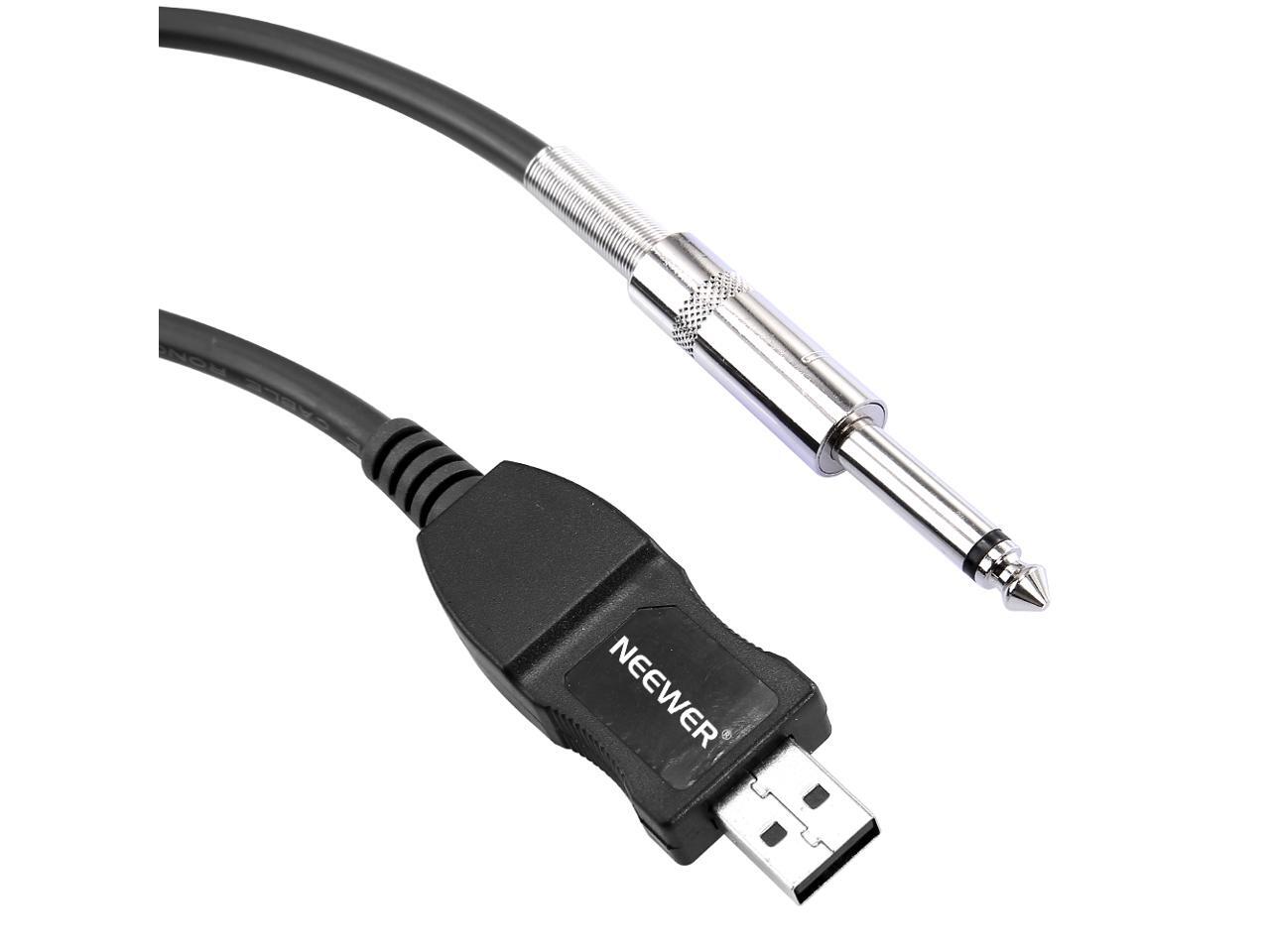 Neewer Guitar Bass To USB Link Cable Adapter for PC/MAC Recording