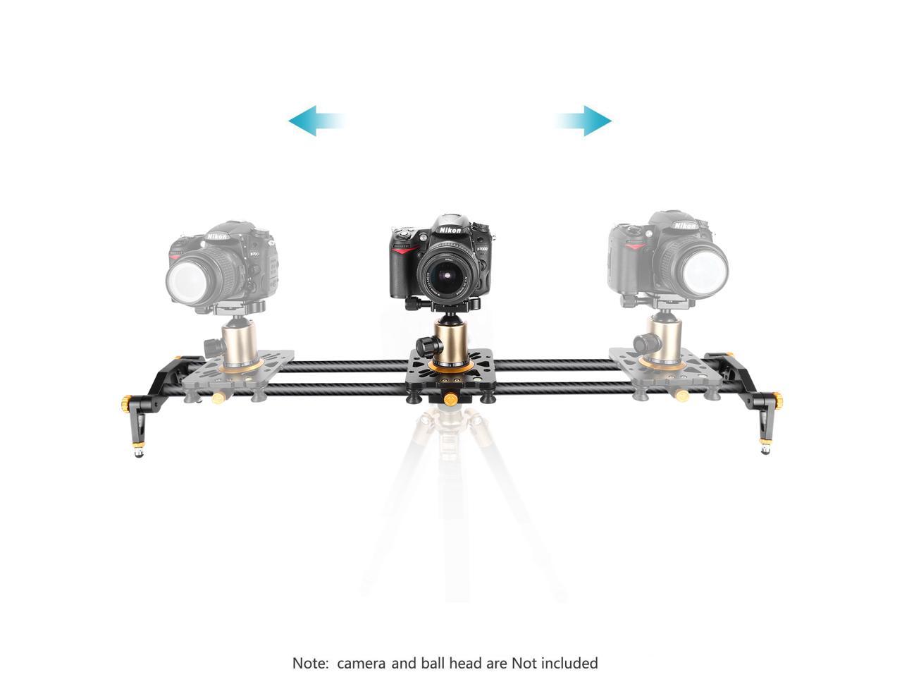 Load up to 17.5 pounds/8 kilograms Neewer 31.5 inches/80 centimeters Carbon Fiber Camera Track Slider Video Stabilizer Rail with 6 Bearings for DSLR Camera DV Video Camcorder Film Photography 