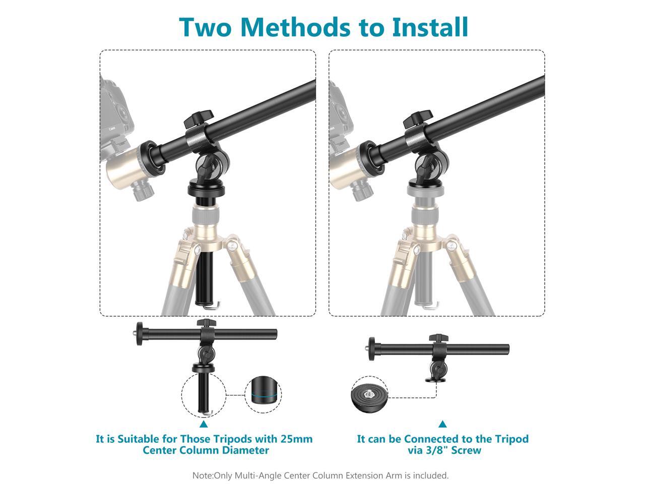 Neewer Camera Tripod Boom Arm External MultiAngle Center Column