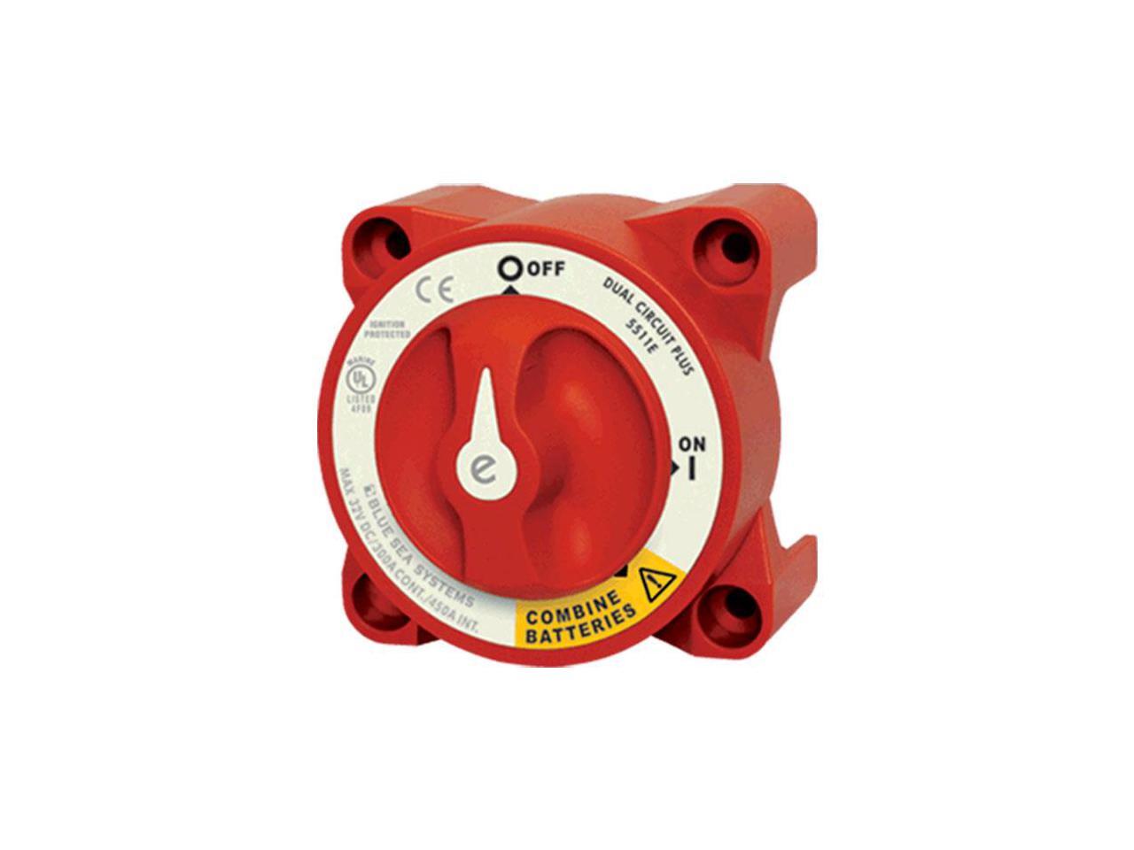 Blue Sea 5511e eSeries Dual Circuit Plus Battery Switch