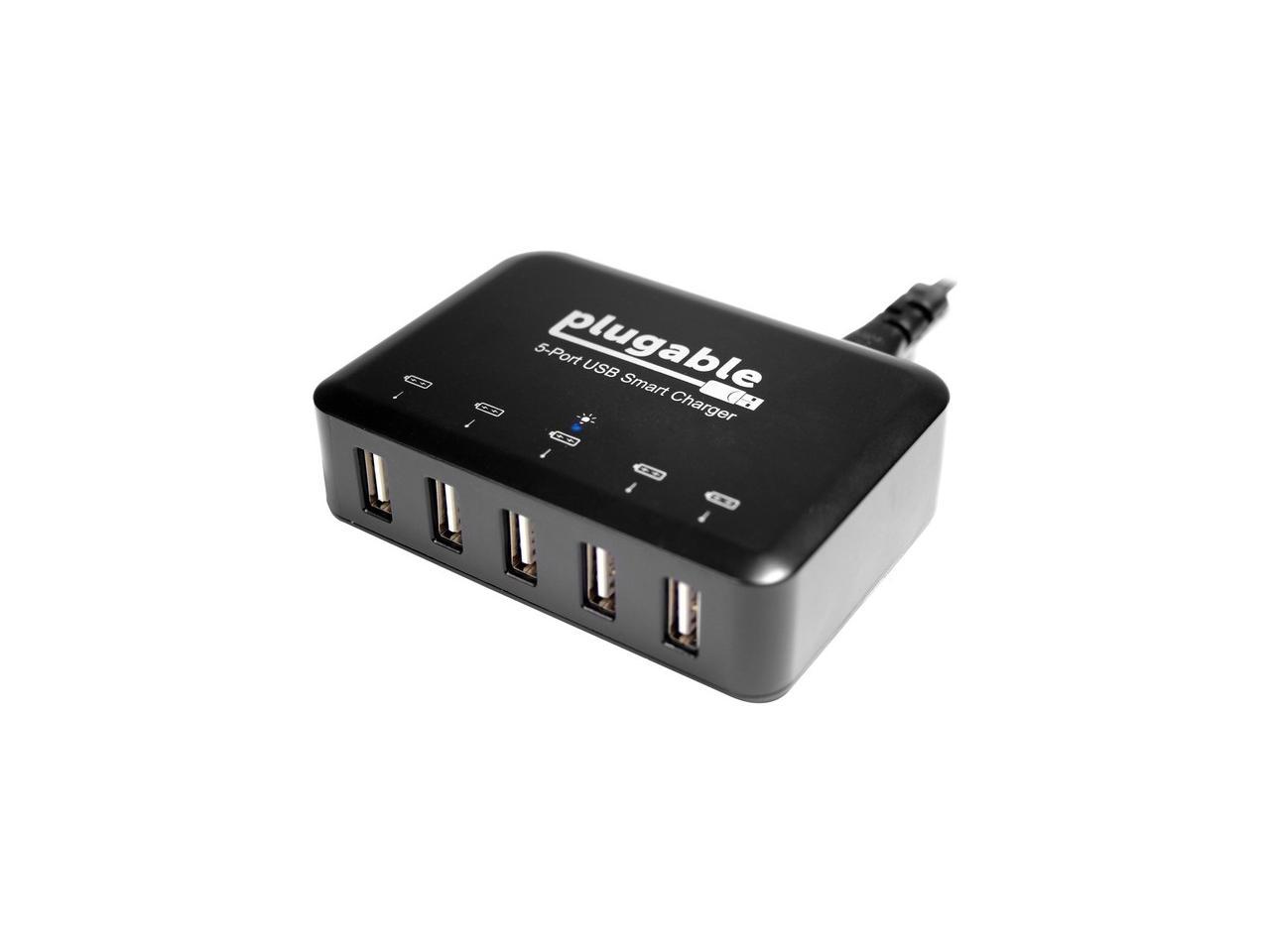 Plugable USB Charging Hub - 5-Port, 40W, 2.4A - Newegg.com