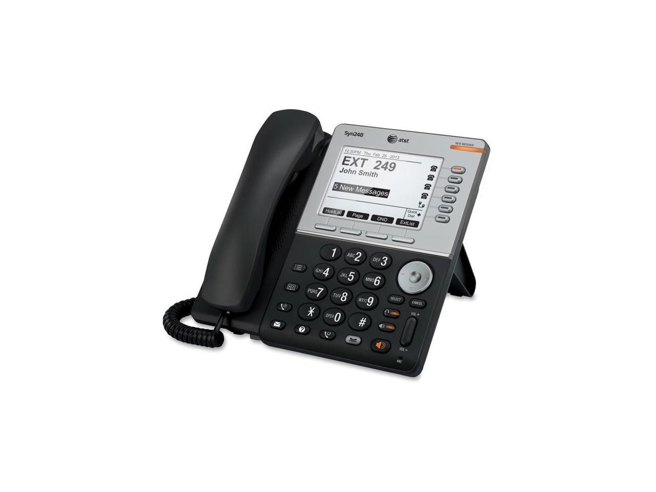 AT&T Syn248 SB35031 IP Phone Wireless Desktop, Wall Mountable 8 x