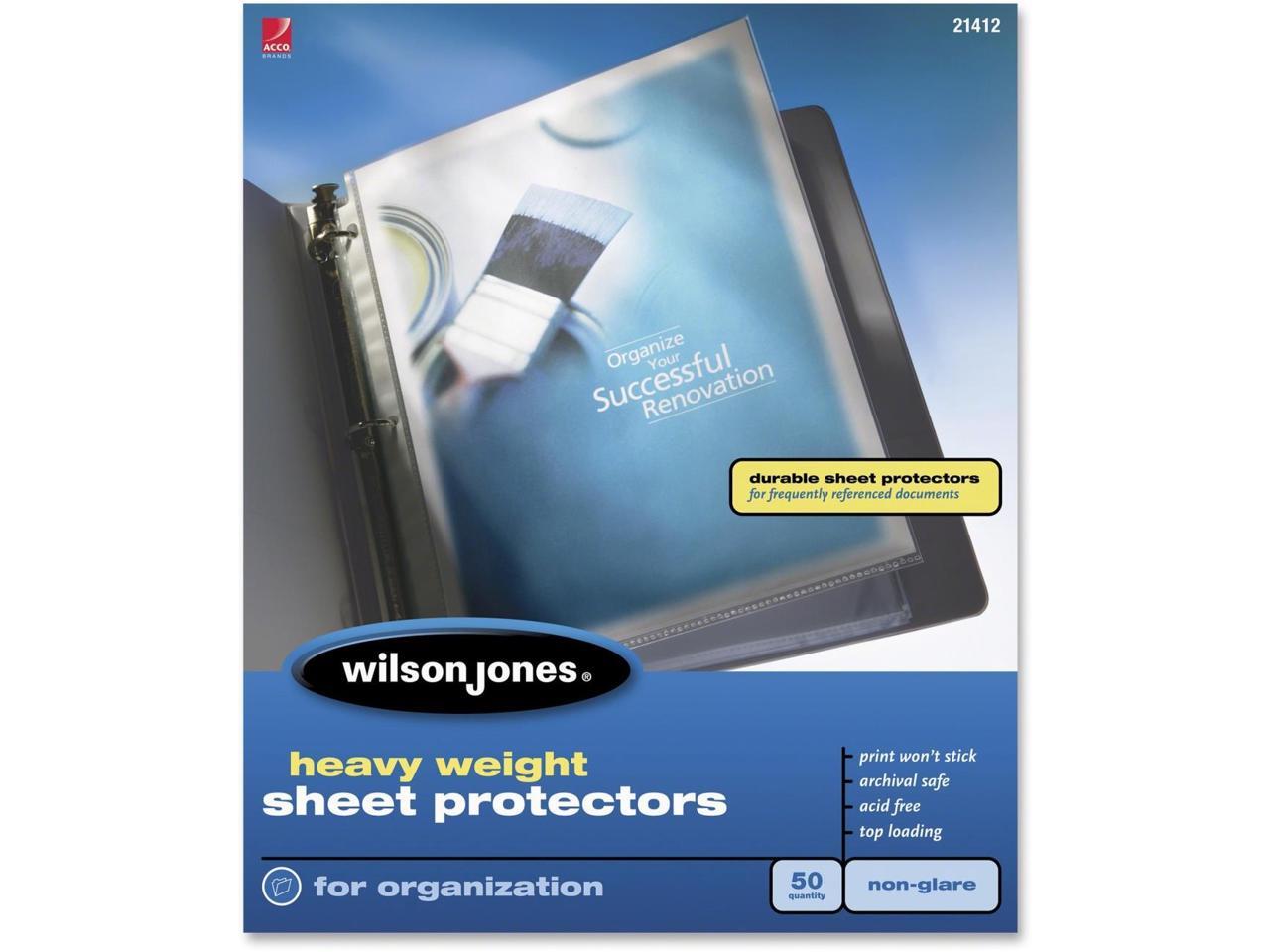 Wilson Jones Heavy Weight TopLoading Sheet Protectors