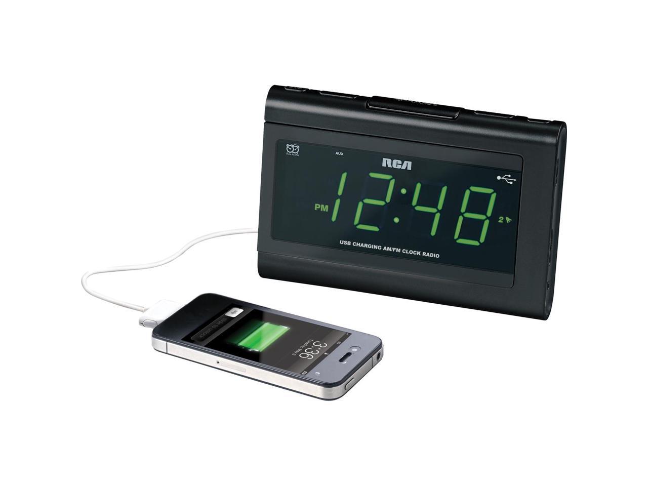 RCA Dual Wake USB Charging Clock Radio RC142