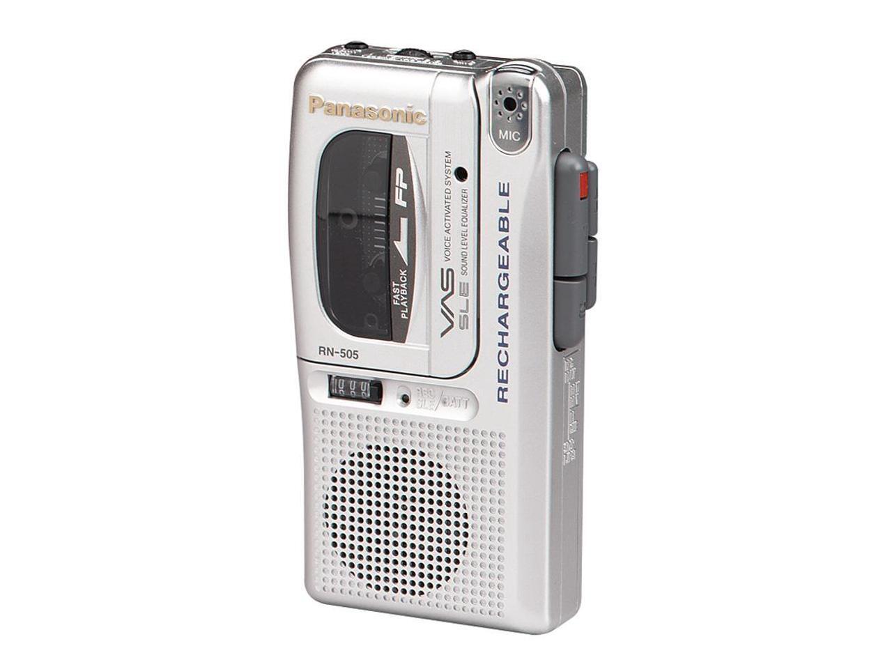 Panasonic Microcassette Recorder with two rechargeable batteries