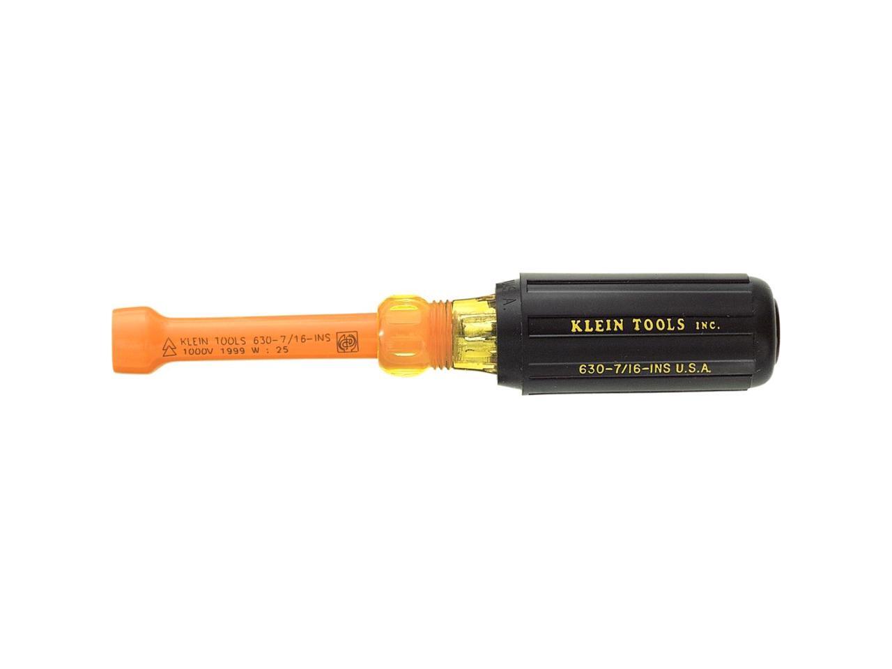 KLEIN TOOLS 6309/16 Nut Driver,9/16",Hollow,4"