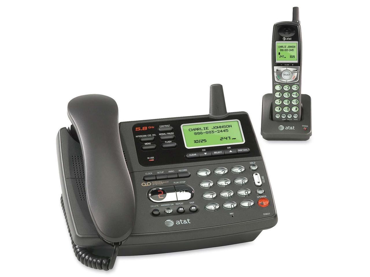 AT&T E5827 5.8 GHz Digital 1X Handsets Cordless Phone