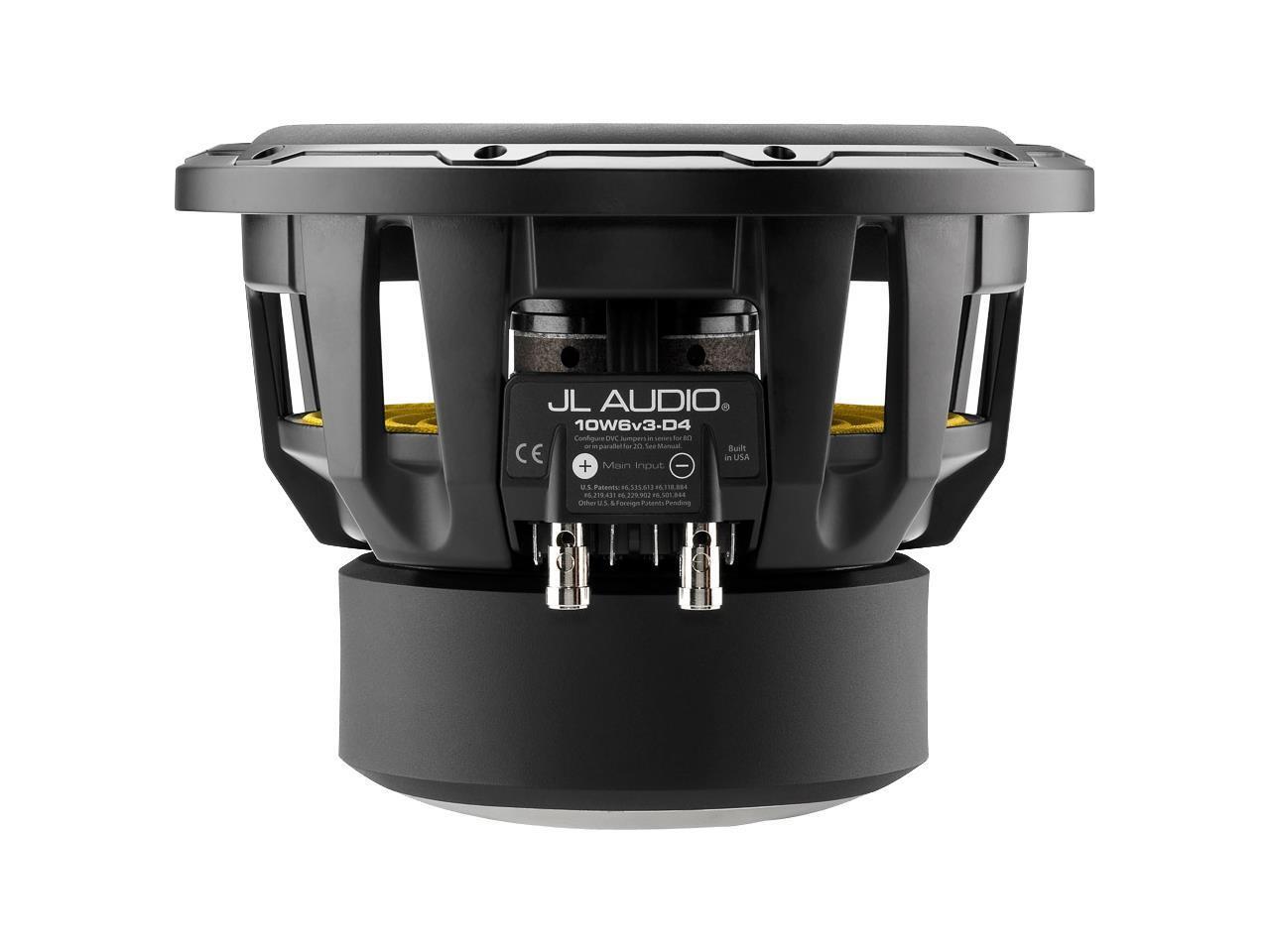 JL Audio 10W6v3D4 600W 10" W6 Series Dual 4 Ohm Subwoofer