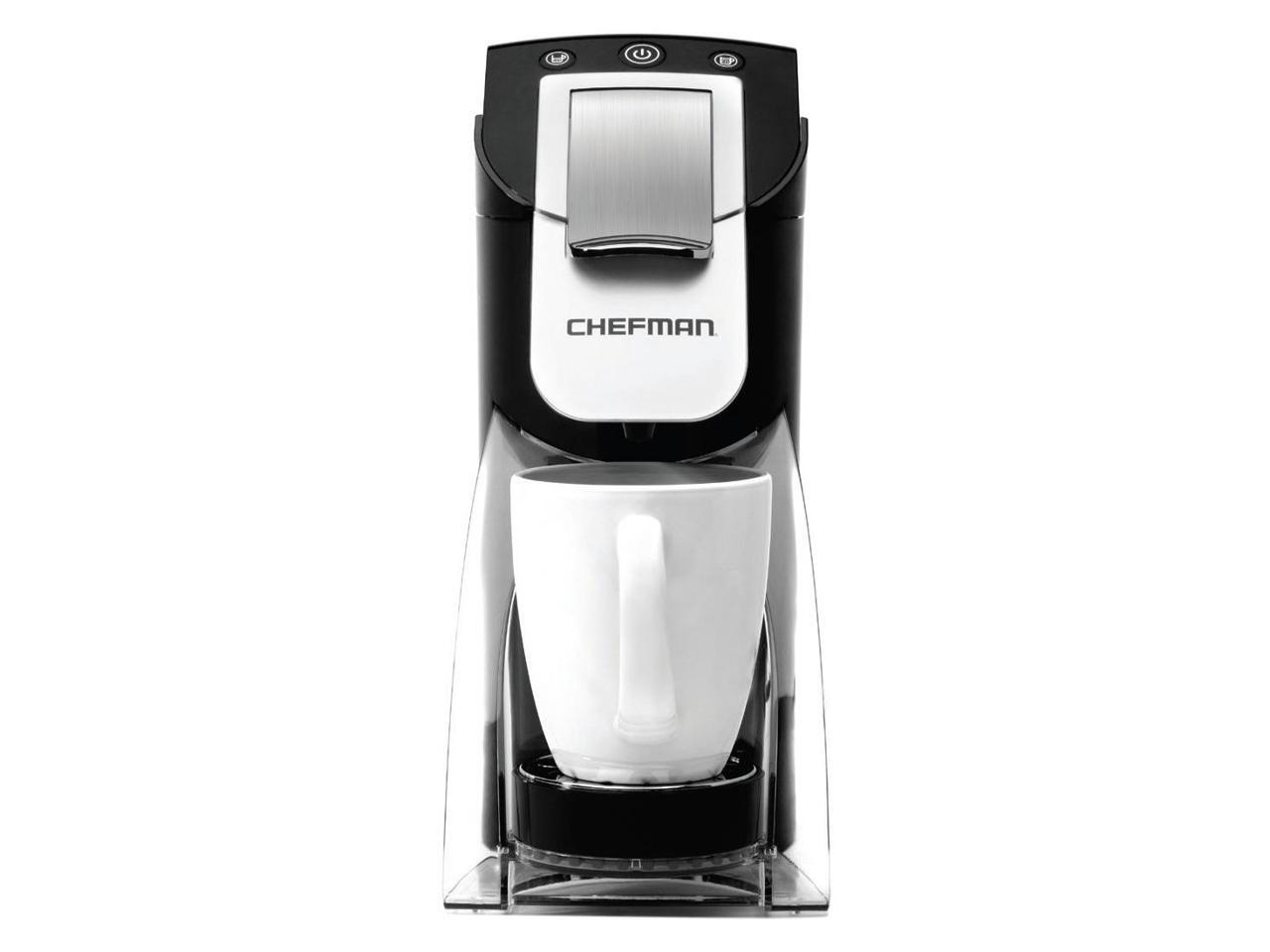 Chefman RJ30BLACK Black My Barista Single Serve Coffee Maker, Black