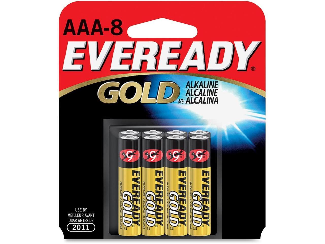 ENERGIZER Eveready Gold 1.5V AAA Alkaline Battery, 192 Counts
