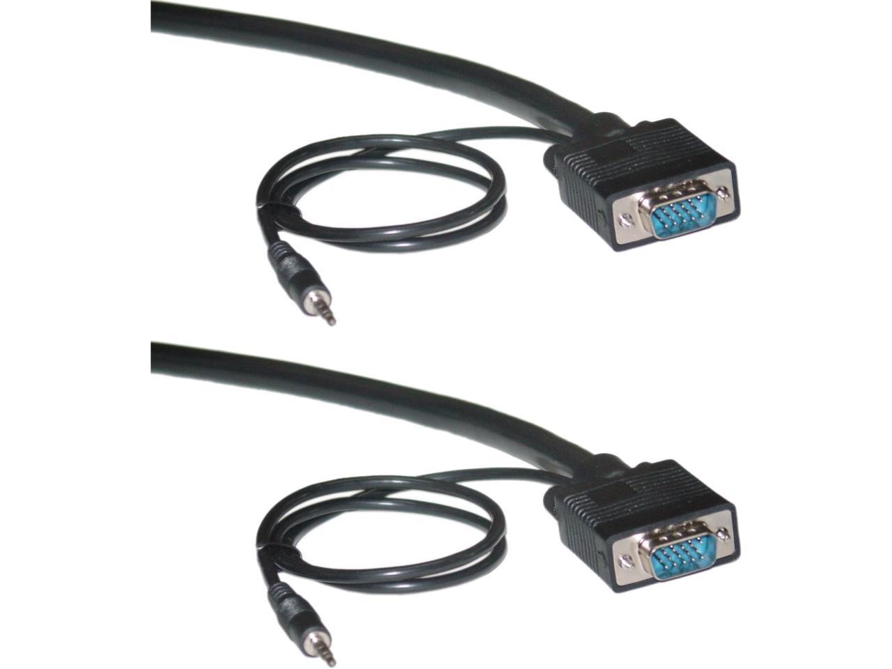 Cable Wholesale HD15 (SVGA) Male / HD15 (SVGA) Male + 3.5mm Audio ...