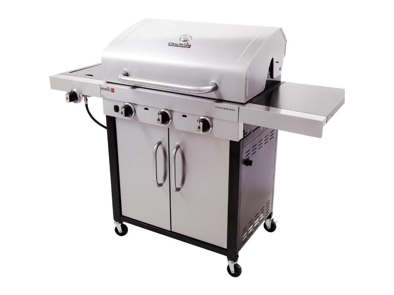 Char-Broil 463371719 Performance TRU-Infrared 3-Burner Cart Style Gas Grill Stainless Steel 