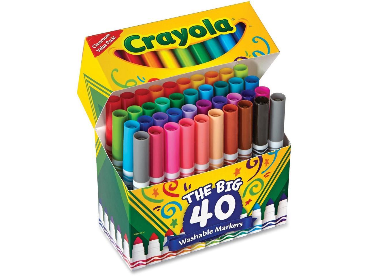 Crayola 40 Count Ultra-Clean Washable Broad Line Markers - Newegg.com