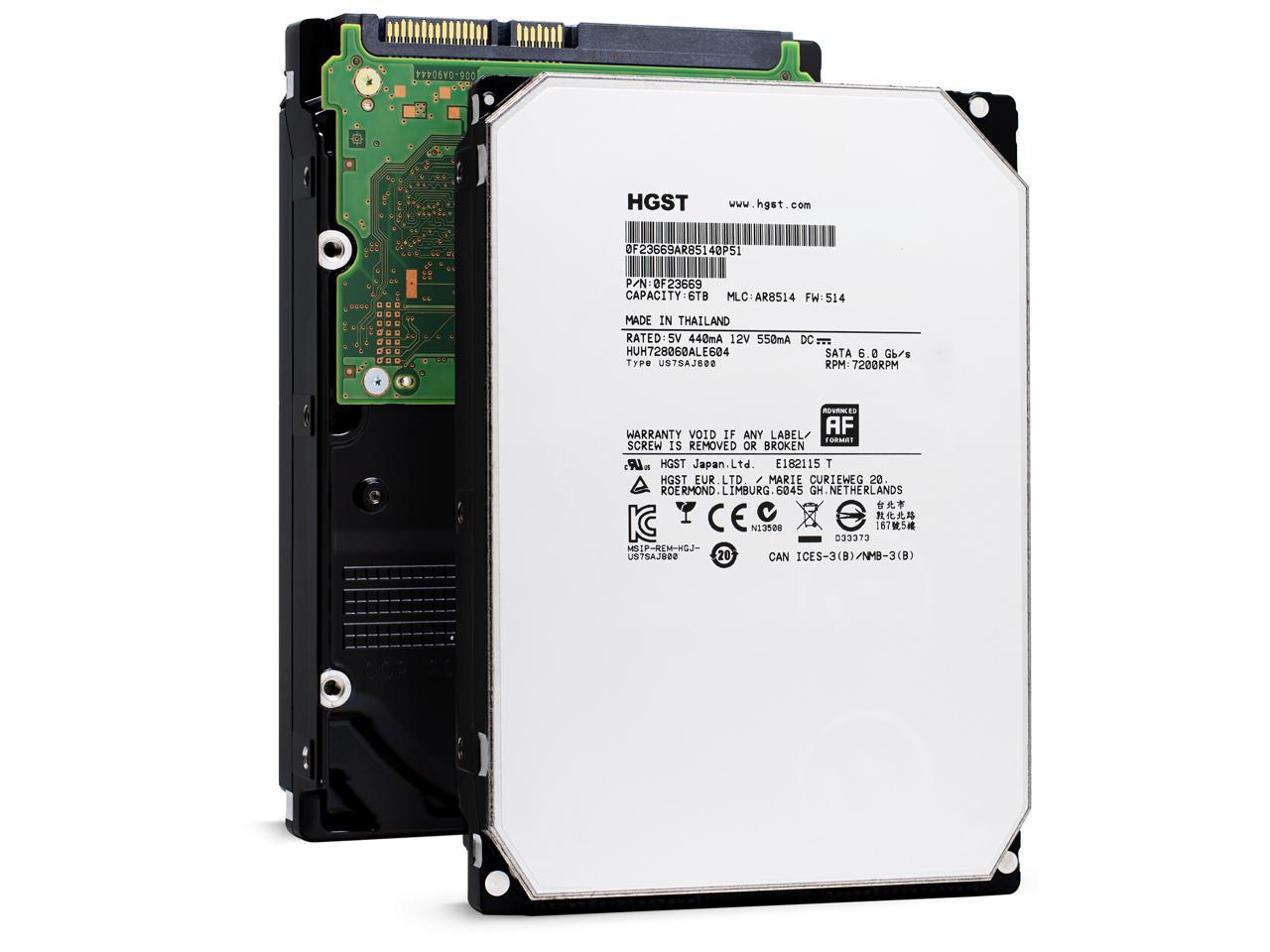 Hgst Ultrastar He8 Huh728060ale604 0f23669 6tb 7200 Rpm 128mb Cache Sata 6 0gb S 3 5 Helium Platform Enterprise Hard Drive Bare Drive Newegg Com