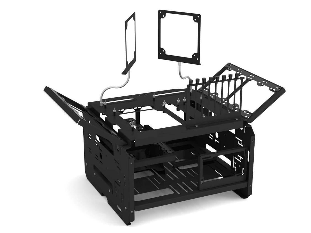 Praxis WetbenchSX Open Air Computer Test Bench Complete - Angled Edition - White