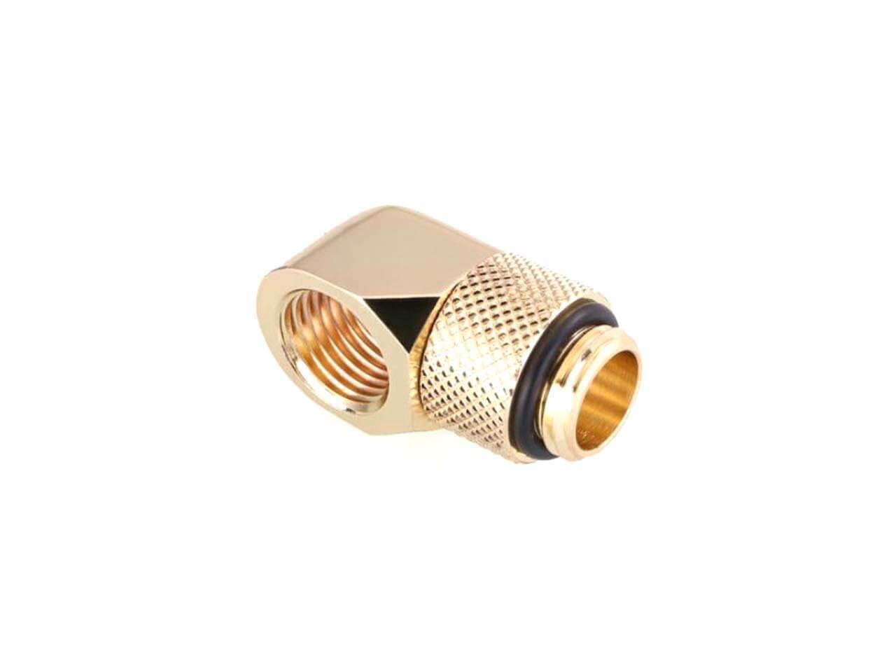 Bykski G1/4 Male to Female 90 Degree Rotary Elbow Fitting Gold (B