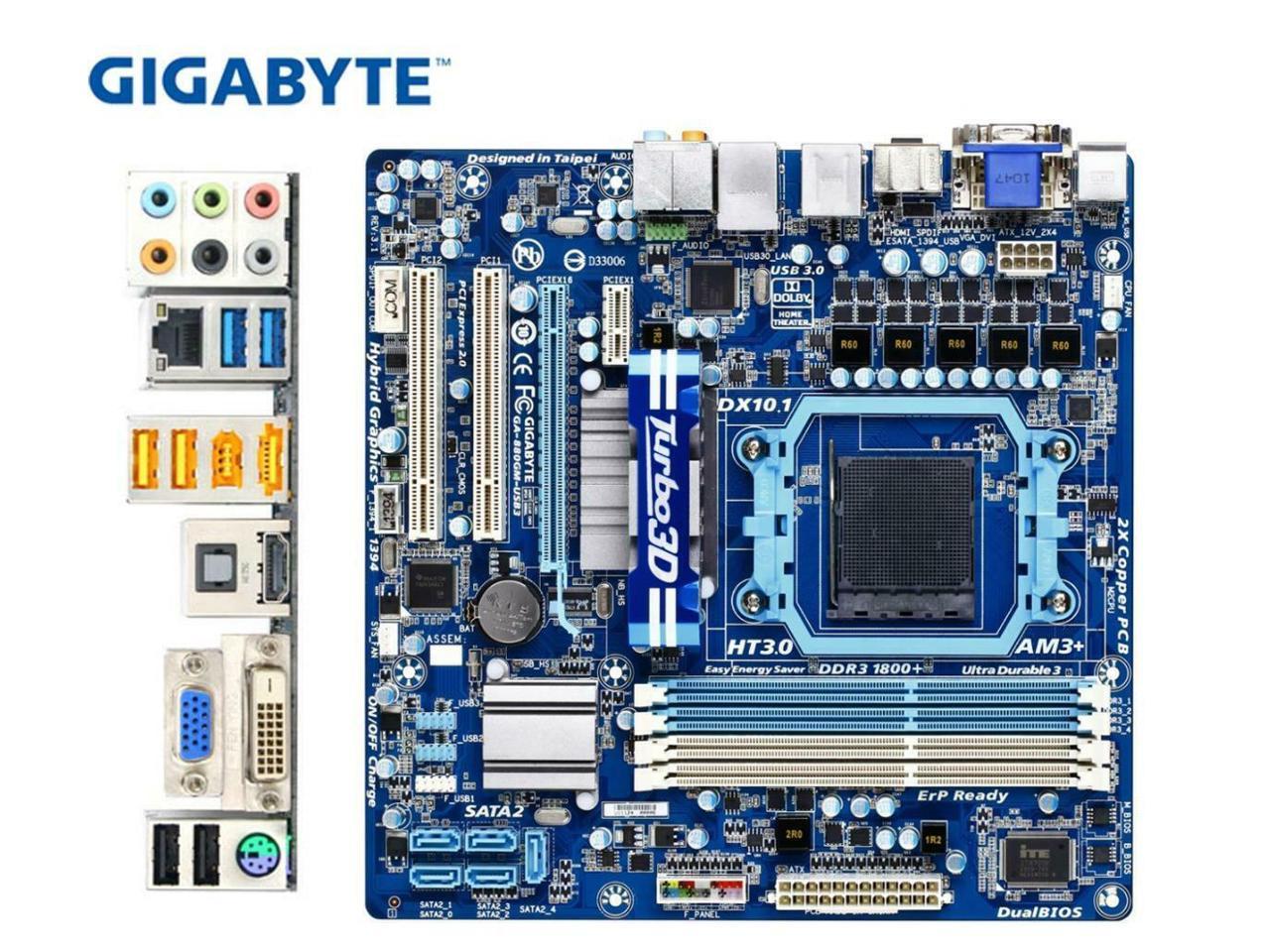 Gigabyte Technology Socket AM3 AMD 880G 