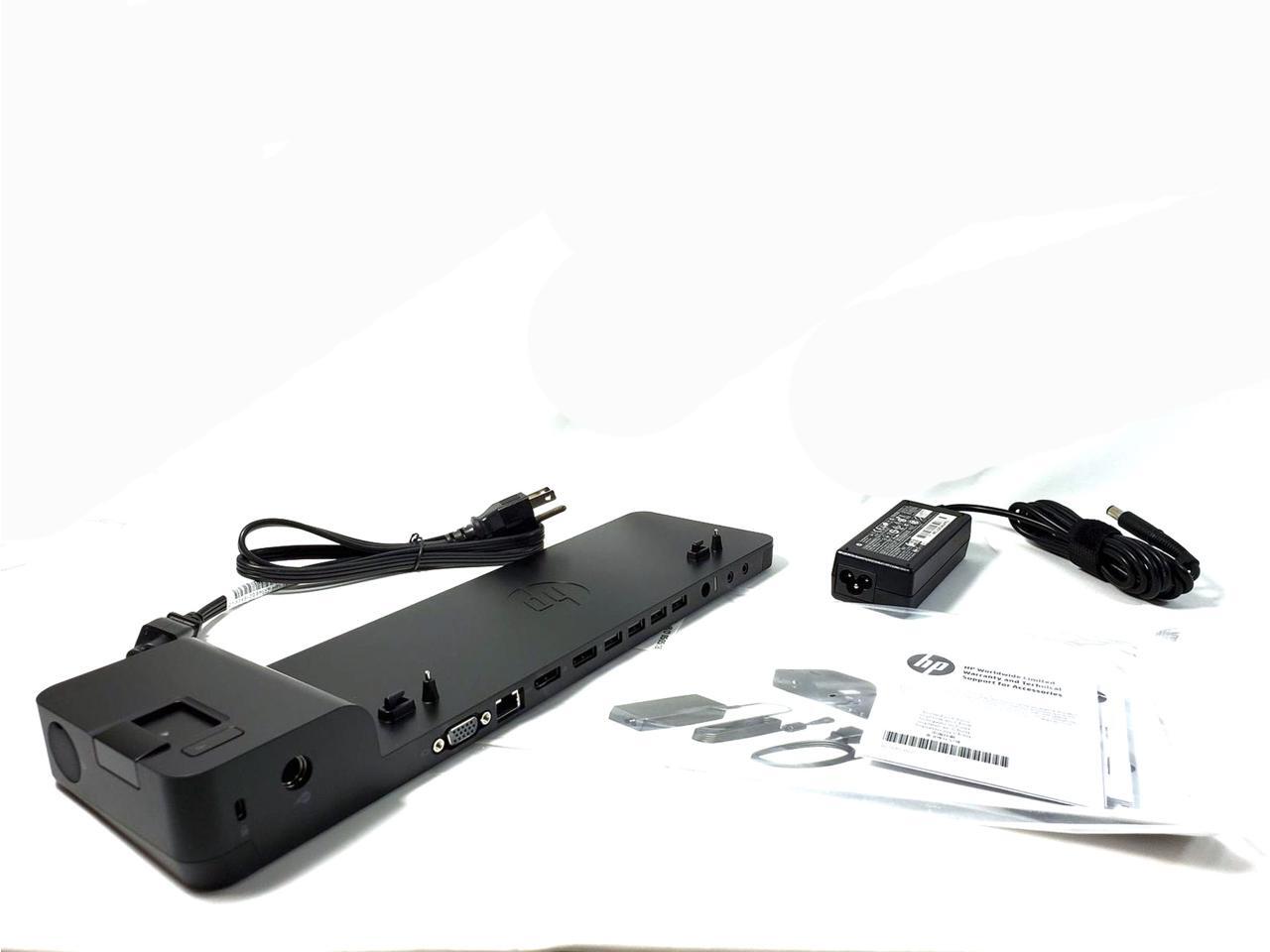 New HP UltraSlim Dock 2013 US Docking Station + 65W AC Adapter D9Y32UT