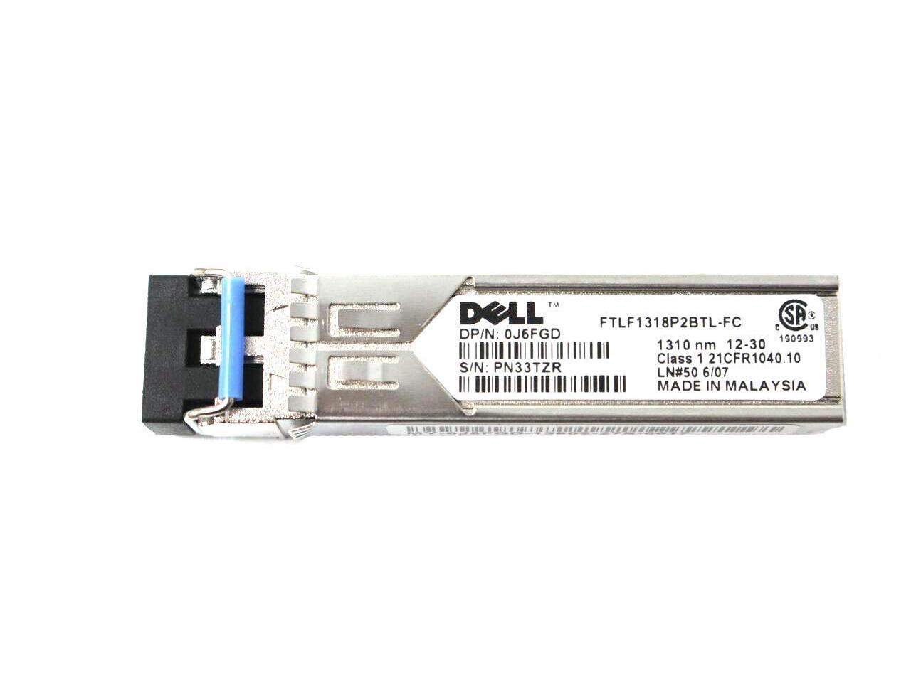 Dell Networking Transceiver SFP1000BASELX1310nm FTLF1318P2BTL J6FGD CN