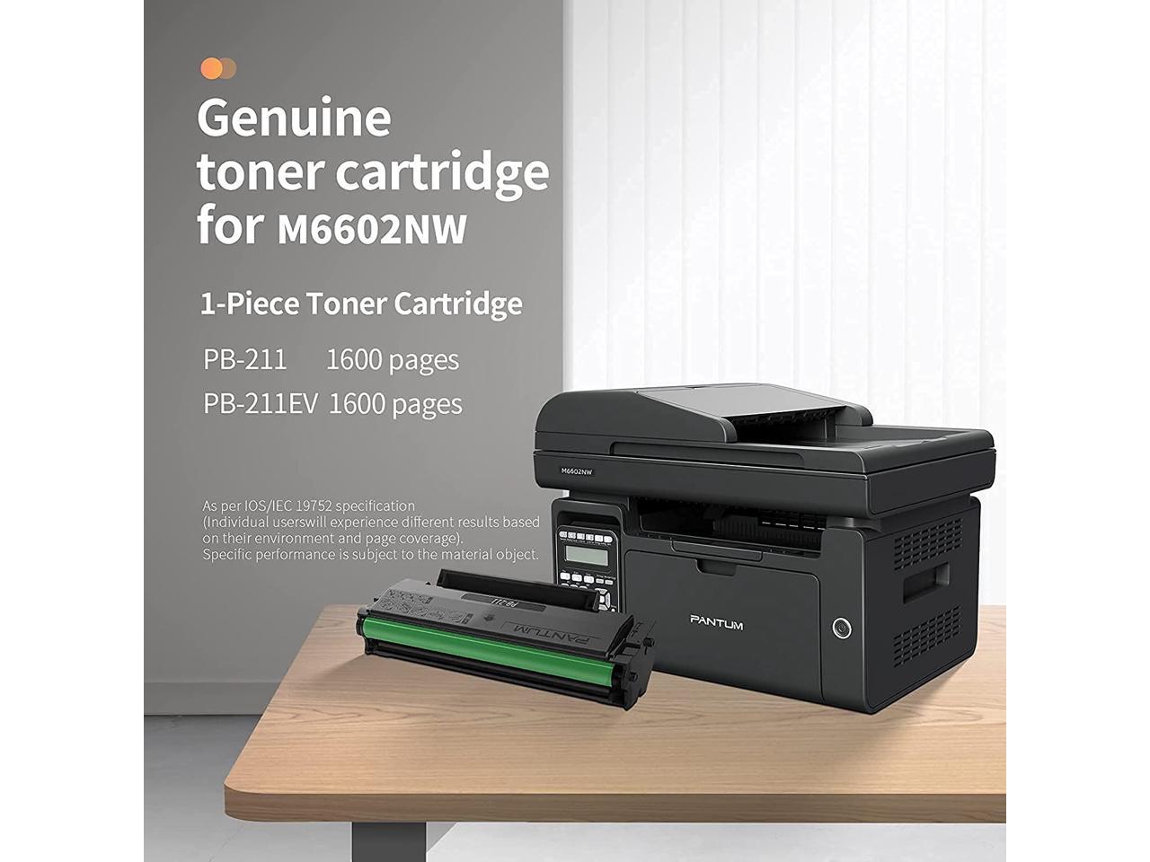Print at 23PPM in Black and White All-in-One Monochrome Wireless Laser Printer with Scanner Copier Fax and ADF Pantum M6602NW 