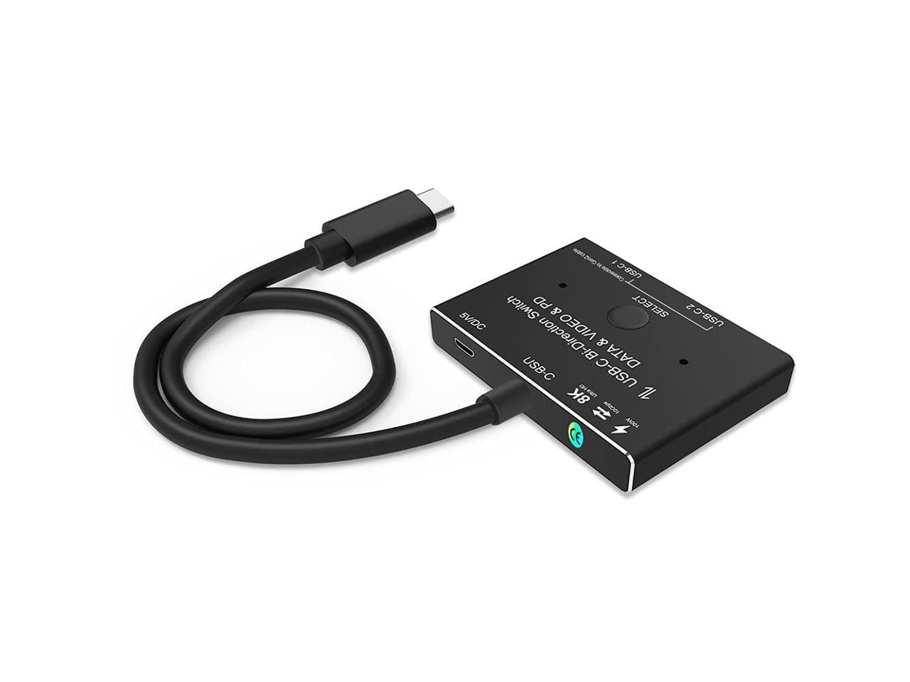 YIWENTEC USB-C 8K KVM スイッチ DP 1.4 2xUSB-C PC to One