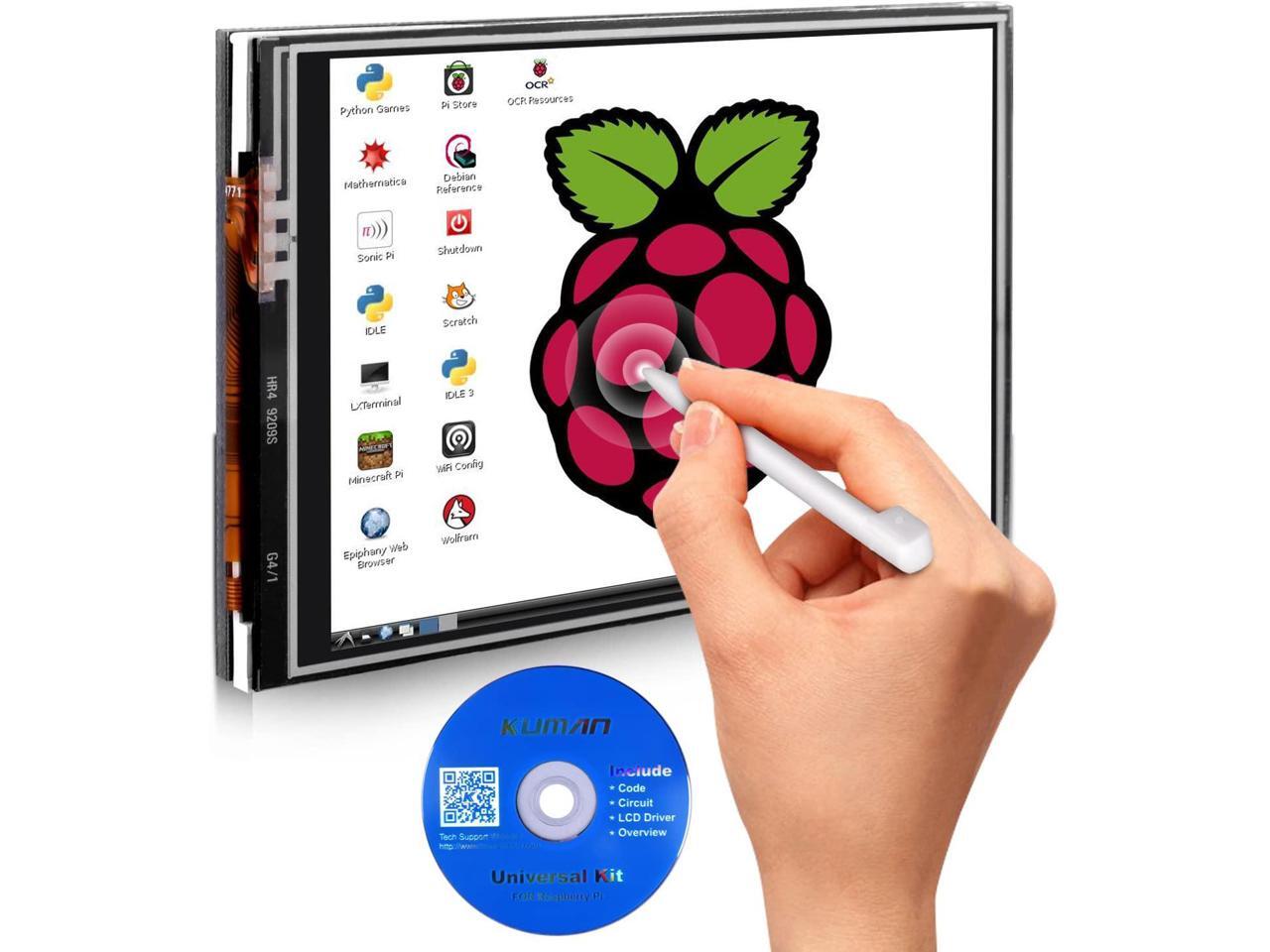 kuman 3.5 inch tft lcd display install brands