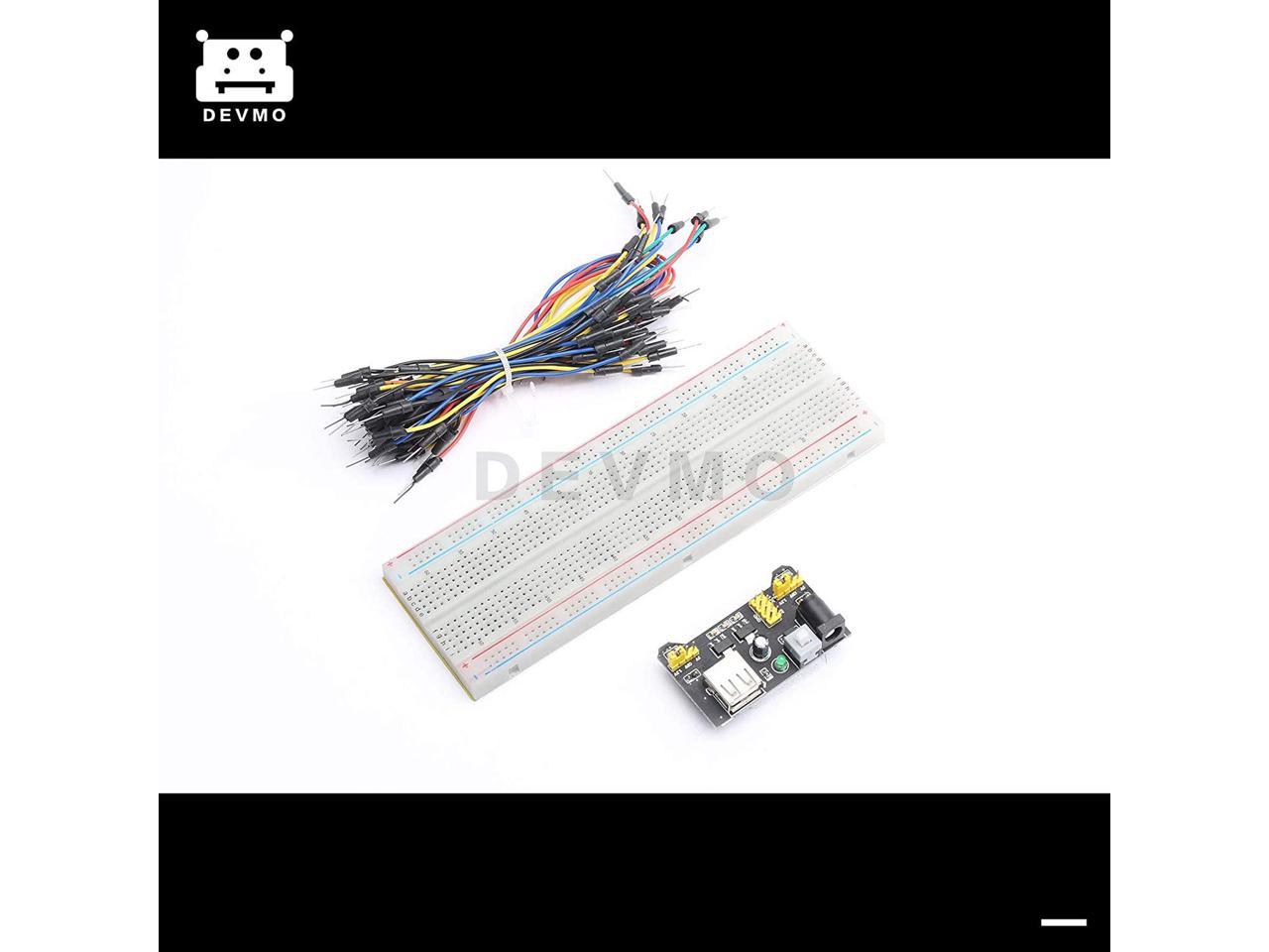 MB102 400/830 Point Breadboard 1660 Power Supply module Jump Wire For Arduino 