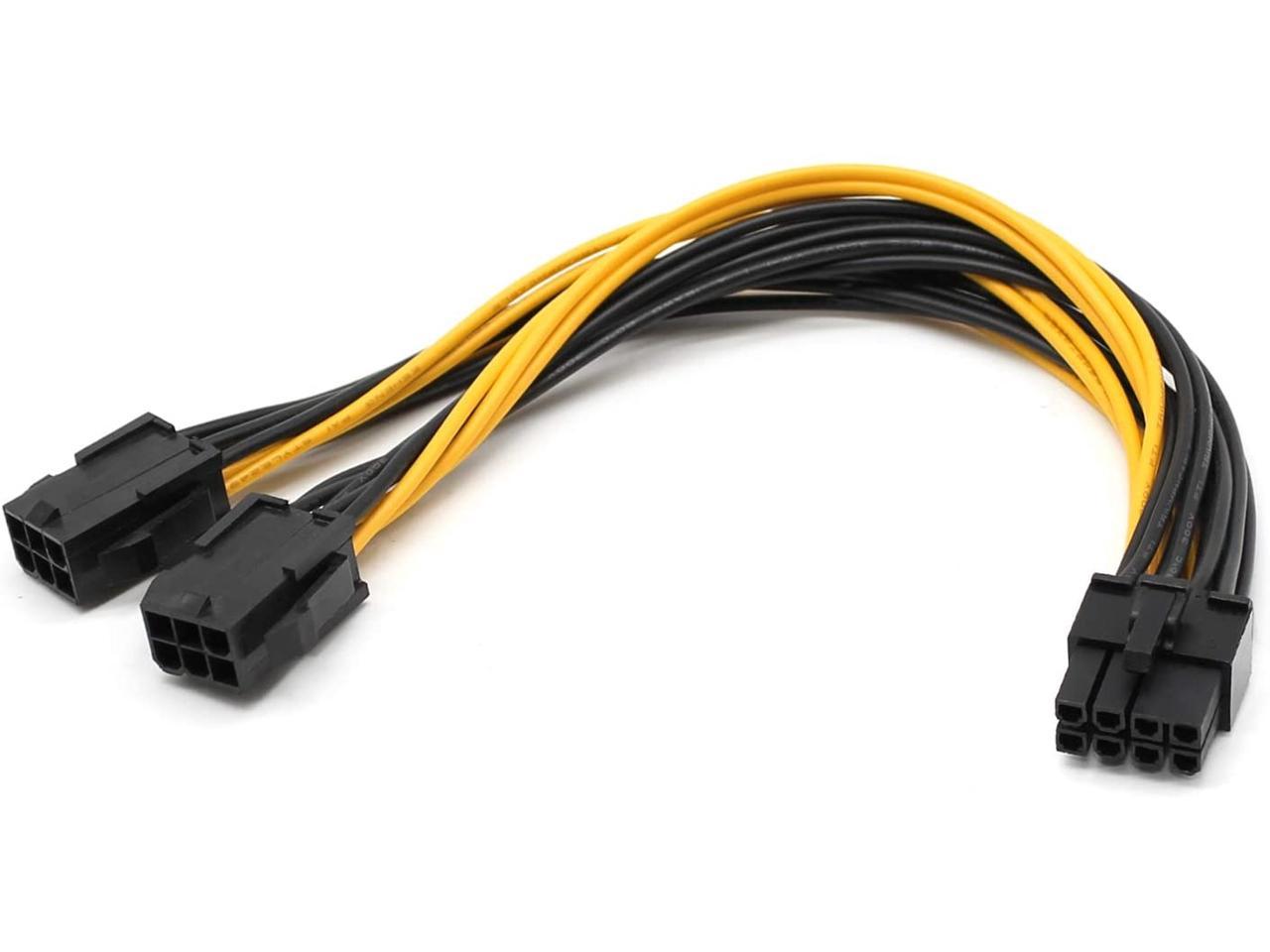 Dual 6 Pin to 8 Pin PCIe Adapter Power Cable (GPU Video Graphics Card