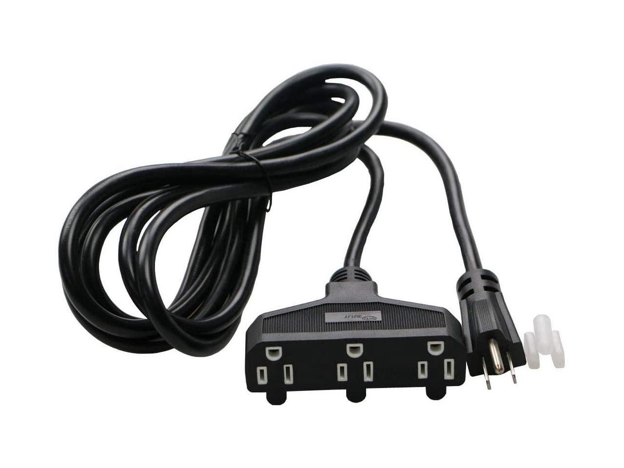 3 Outlet Extension Power Cord 105? Temperature Resistant Waterproof