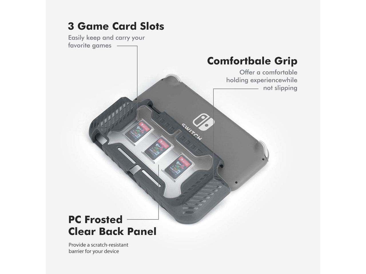 KIWIHOME Grip Case for Switch Lite, Durable AntiSlip Shockproof