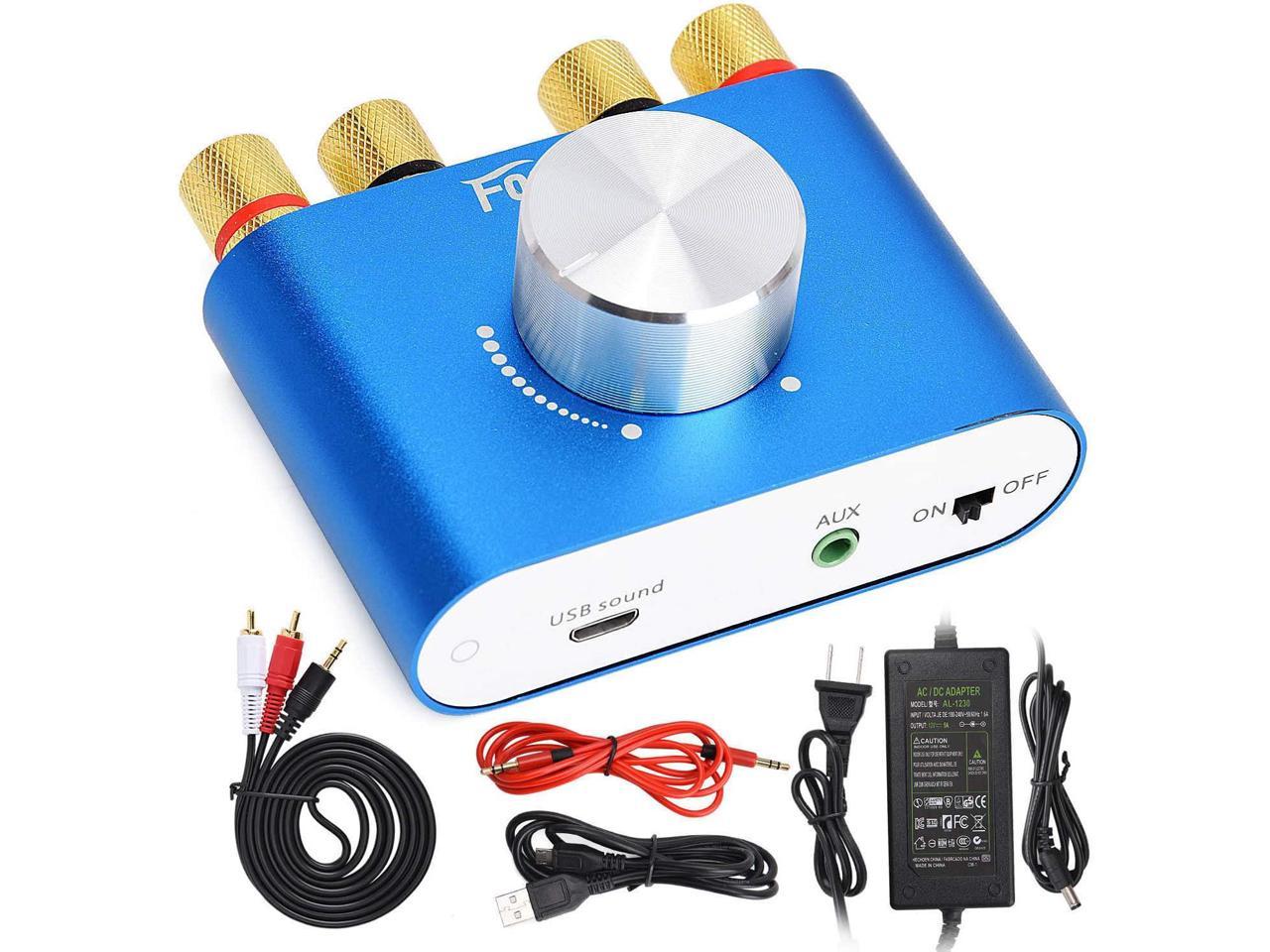 Bluetooth 5.0 Wireless Power Amplifier Stereo HiFi Digital Amp 50W+50W HHD 