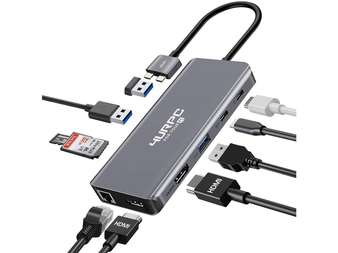 USB C Dual Monitor Docking Station for 