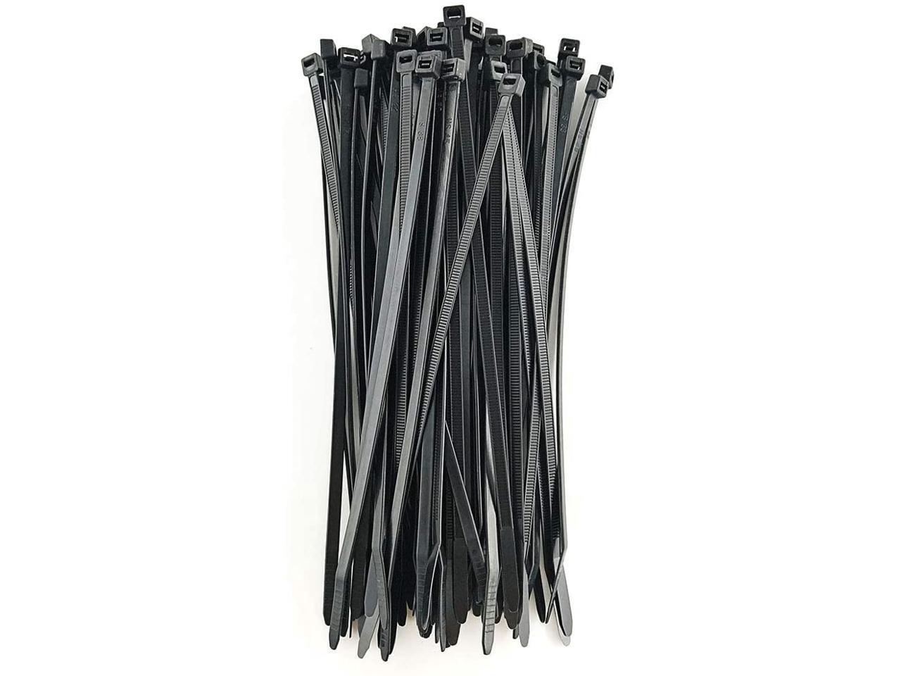 Black Releasable 14" Inch Nylon Cable Wire Wrap Zip Ties 50 LBS 100 USA MADE 