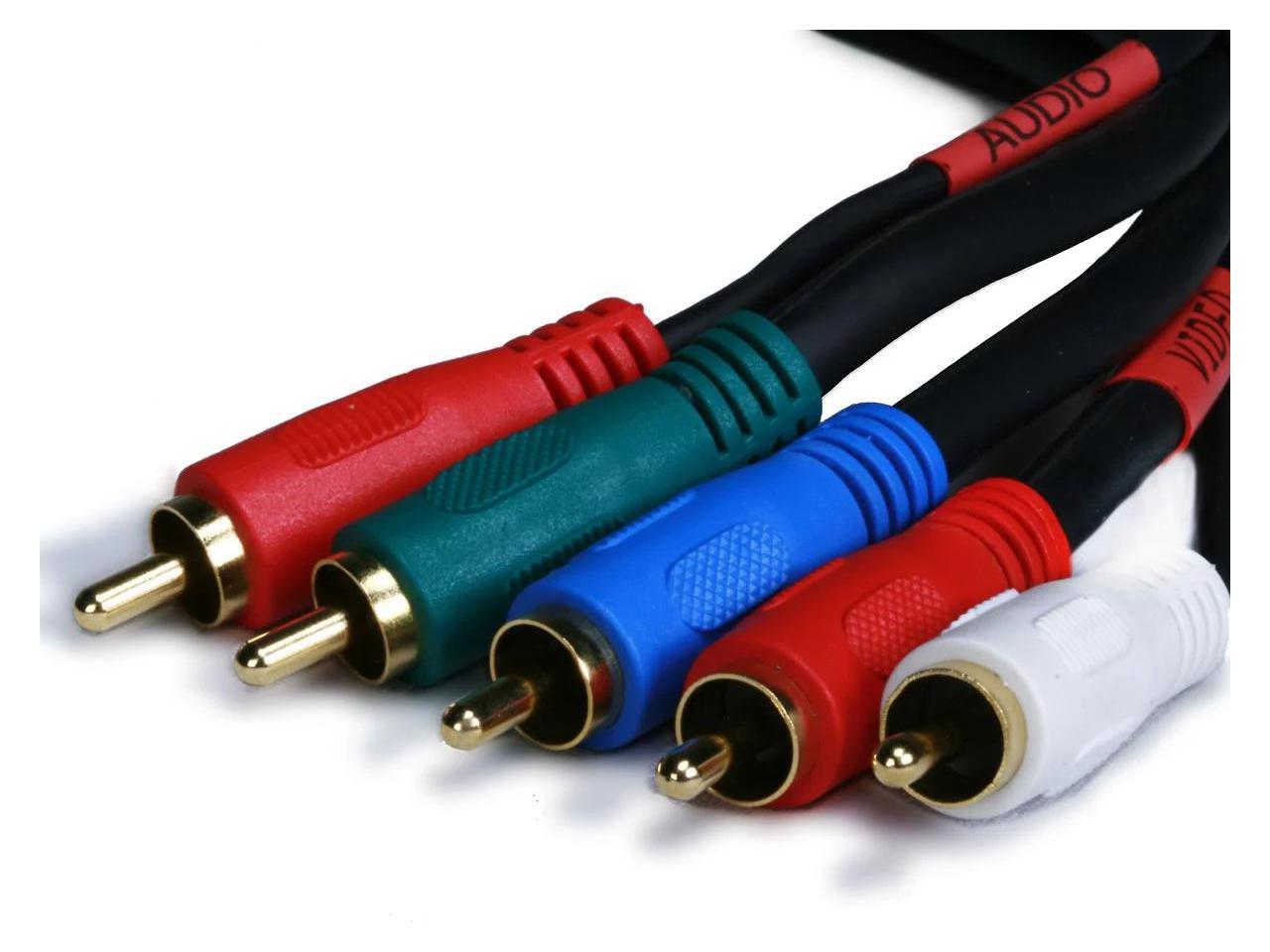 Monoprice 1.5ft 22AWG 5RCA Component Video/Audio Coaxial Cable (RG59