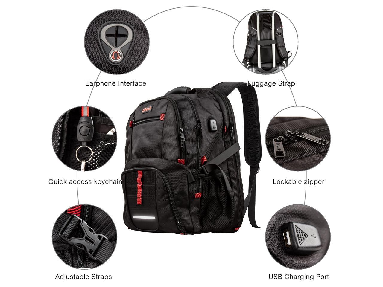 OPACK 17" Laptop Extra Large Backpack, RFID Anti Fraud, TSA Friendly