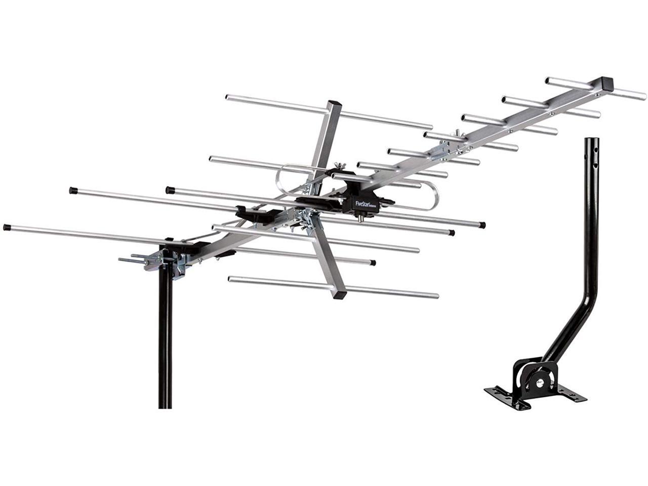 Newest 2020 Five Star Tv Antenna Indoor Outdoor Yagi Satellite Hd With Up To 200 Mile Range Attic Or Roof Mount Long Digital Ota For 4k 1080p