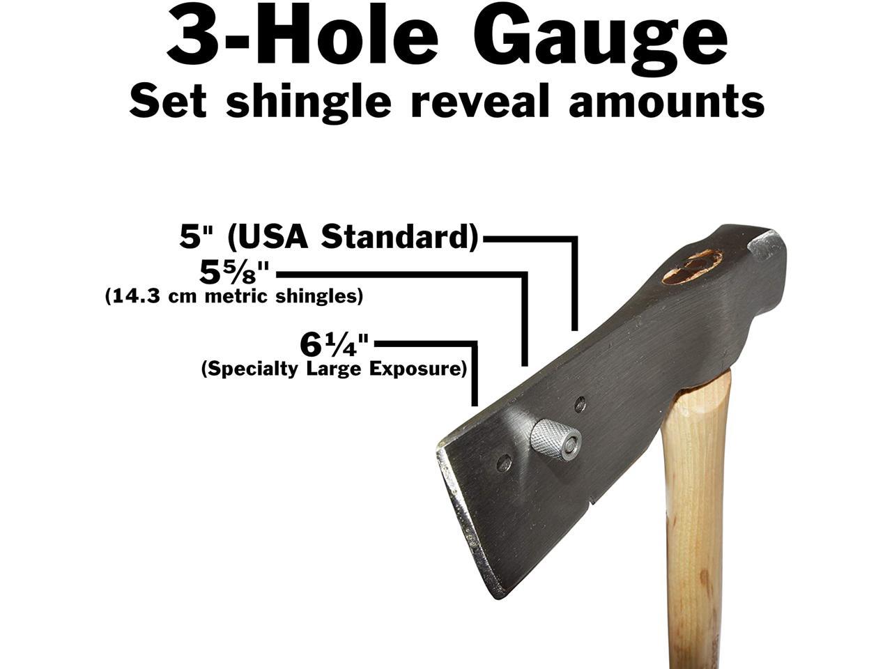 Shingling Roofing Hatchet with Milled Striking Face, ThreePosition