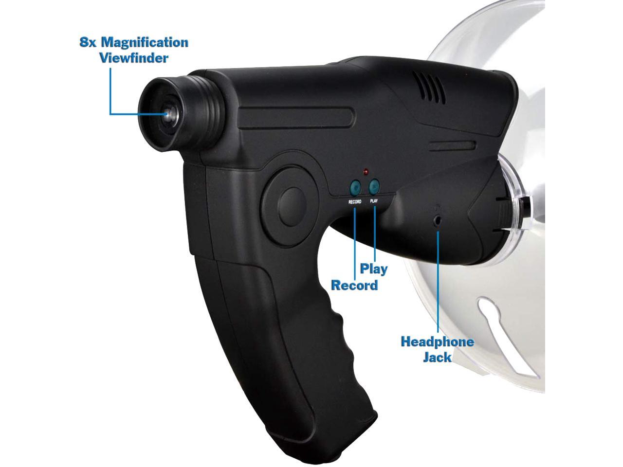 Electronic Listening Device with Headphones and Builtin 8x Monocular