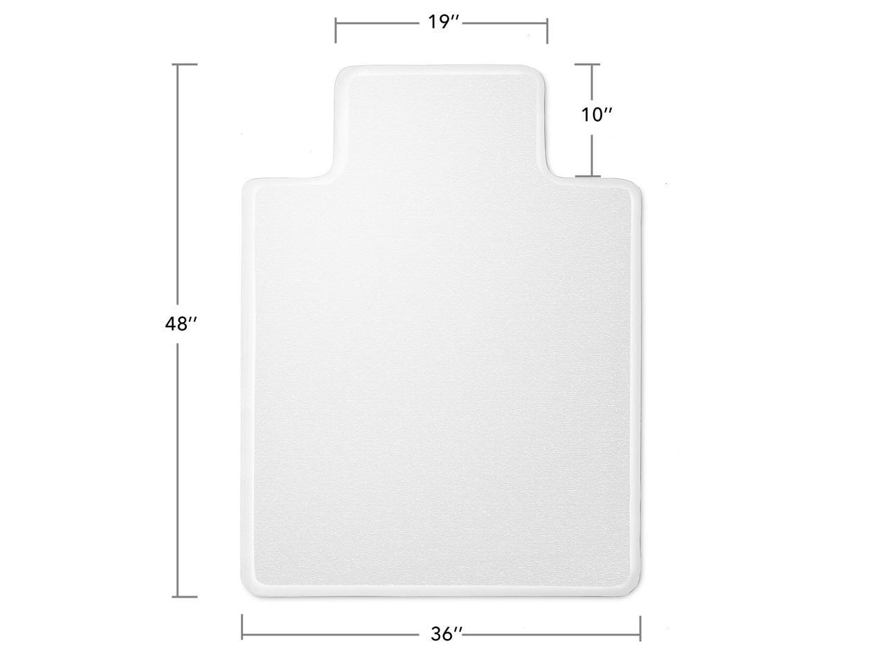 WorkOnIt 36" x 48" Office Desk Chair Floor Mat with Lip for Hardwood